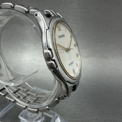 Seiko Dolce Watch Women 31mm White Dial Silver Tone Round 5e316000 New Battery3