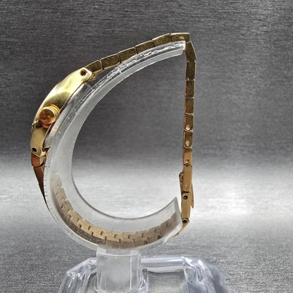 Citizen CQ Watch Women 17mm Champagne Dial Gold Tone Round 3220-890795 New Batt26