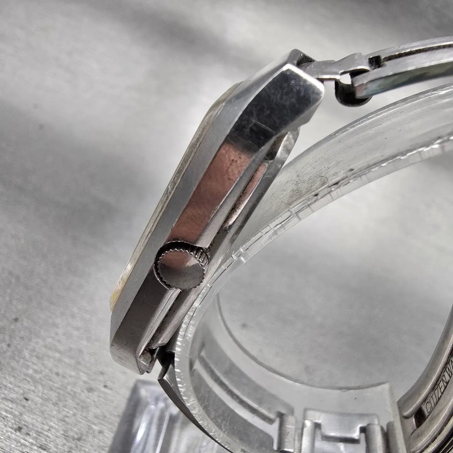 Citizen Watch Women 21mm Blue Dial Silver Tone Rectangle Manual Wind Works VTG2