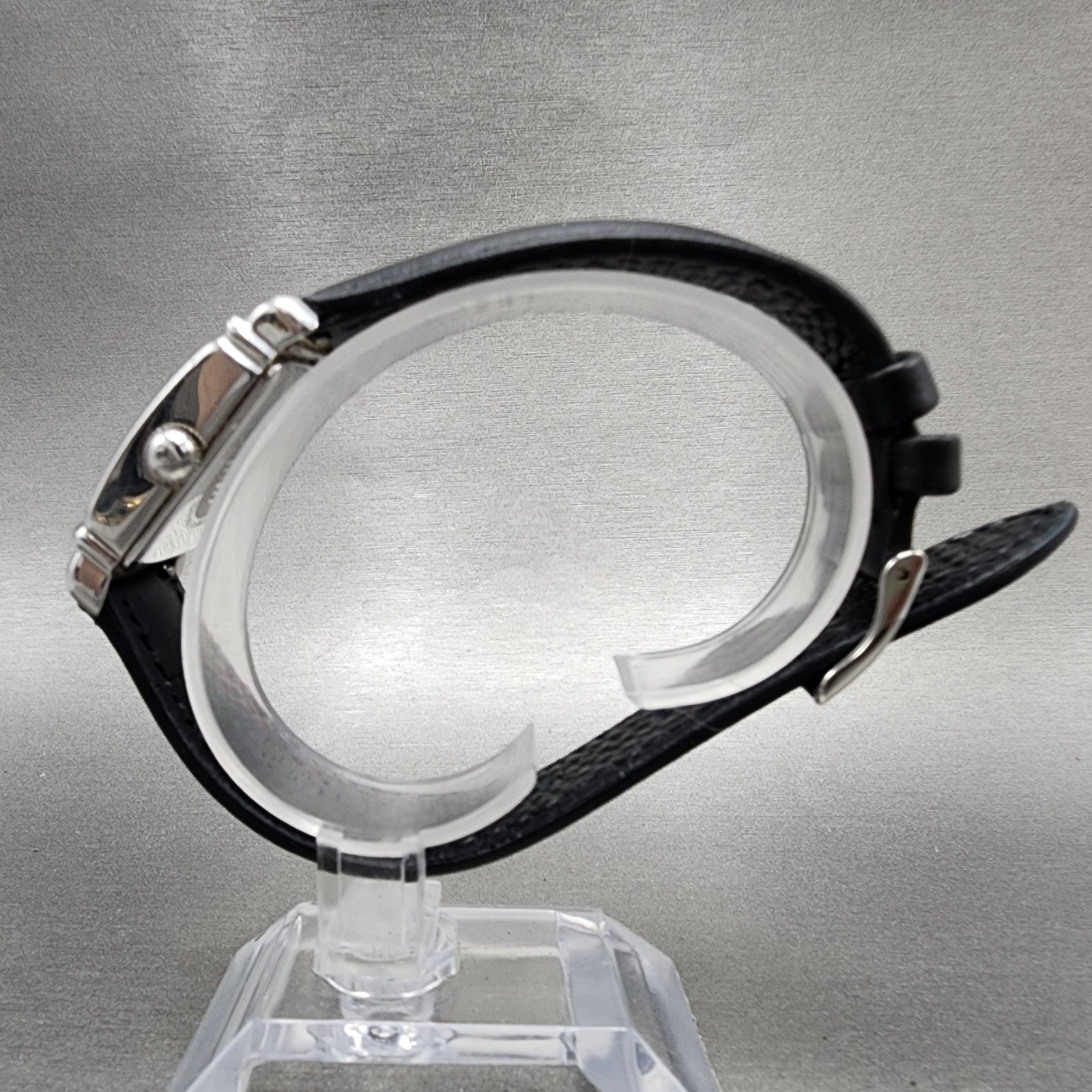 Emporio Armani Tank Watch Women 24mm Cream Dial Steel Rectangle AR0204 New Batt6