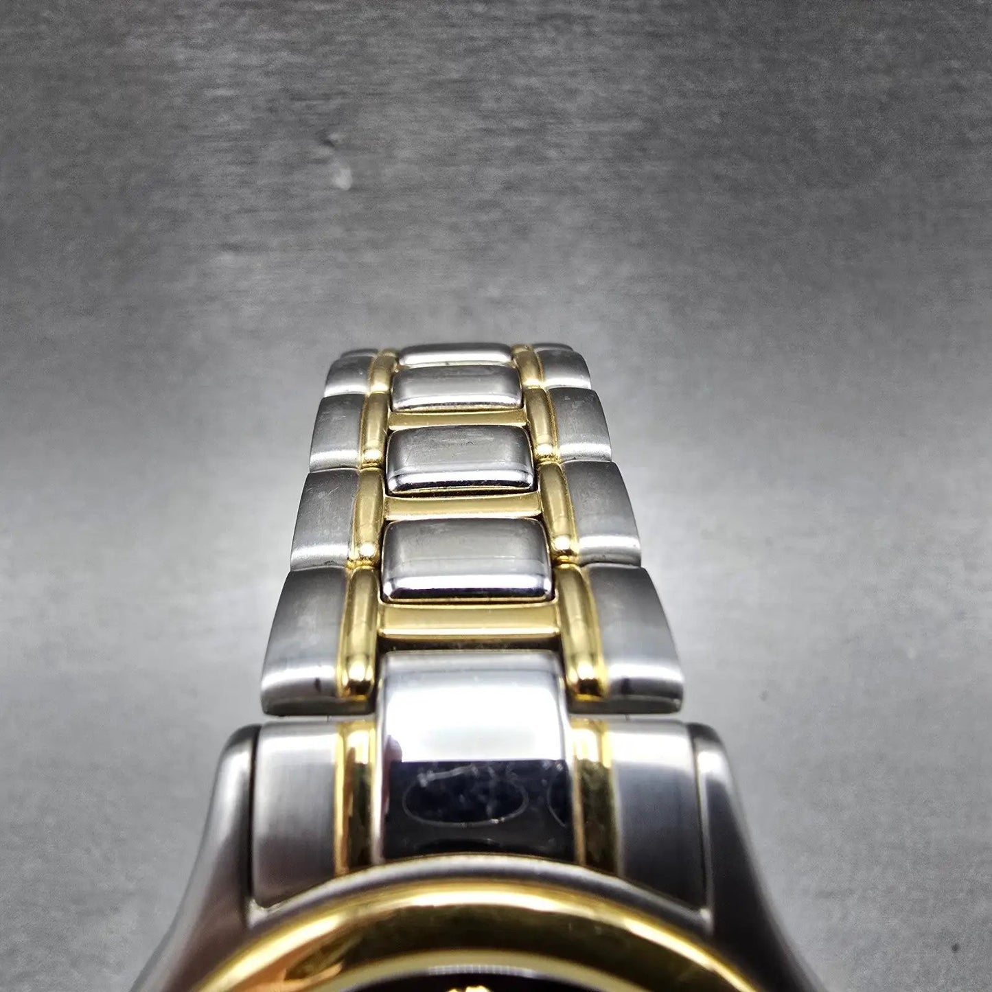 Movado Museum Watch Men 34mm Black Dial Two Tone Round 81-E4-0863 New Battery BP4