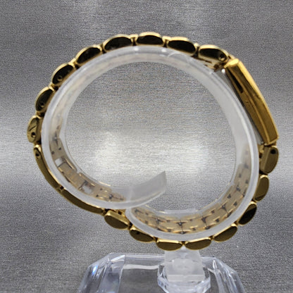 Seiko Tank Watch Women 17mm White Dial Gold Tone Rectangle 1N006B79 New Batt8