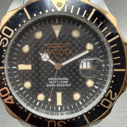 Invicta Pro Diver Watch Men 47mm Black Dial Two Tone Date 12567 New Battery1