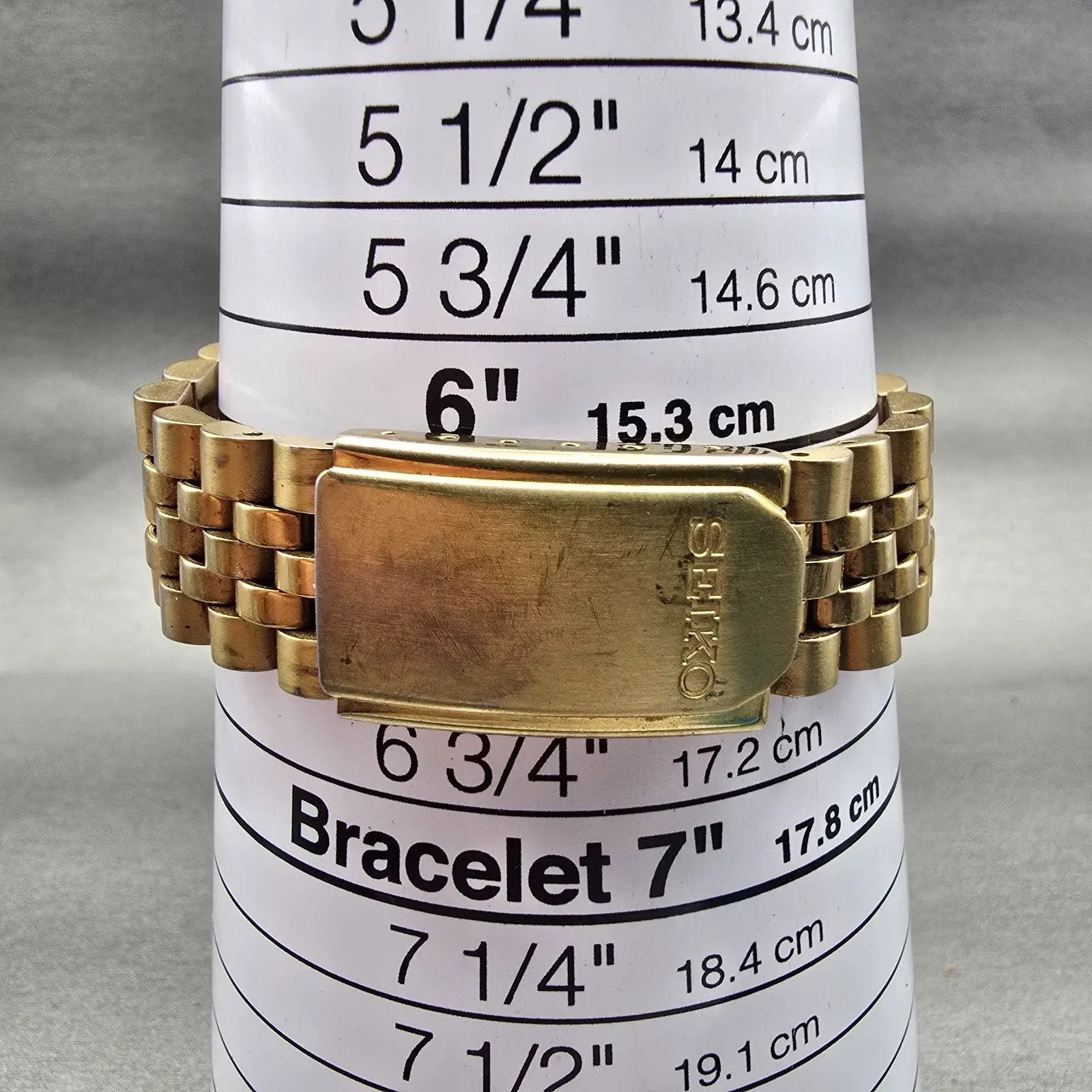 Seiko President Watch Men 37mm Gold Dial Gold Tone Daydate 7N43-8111 New Battery9
