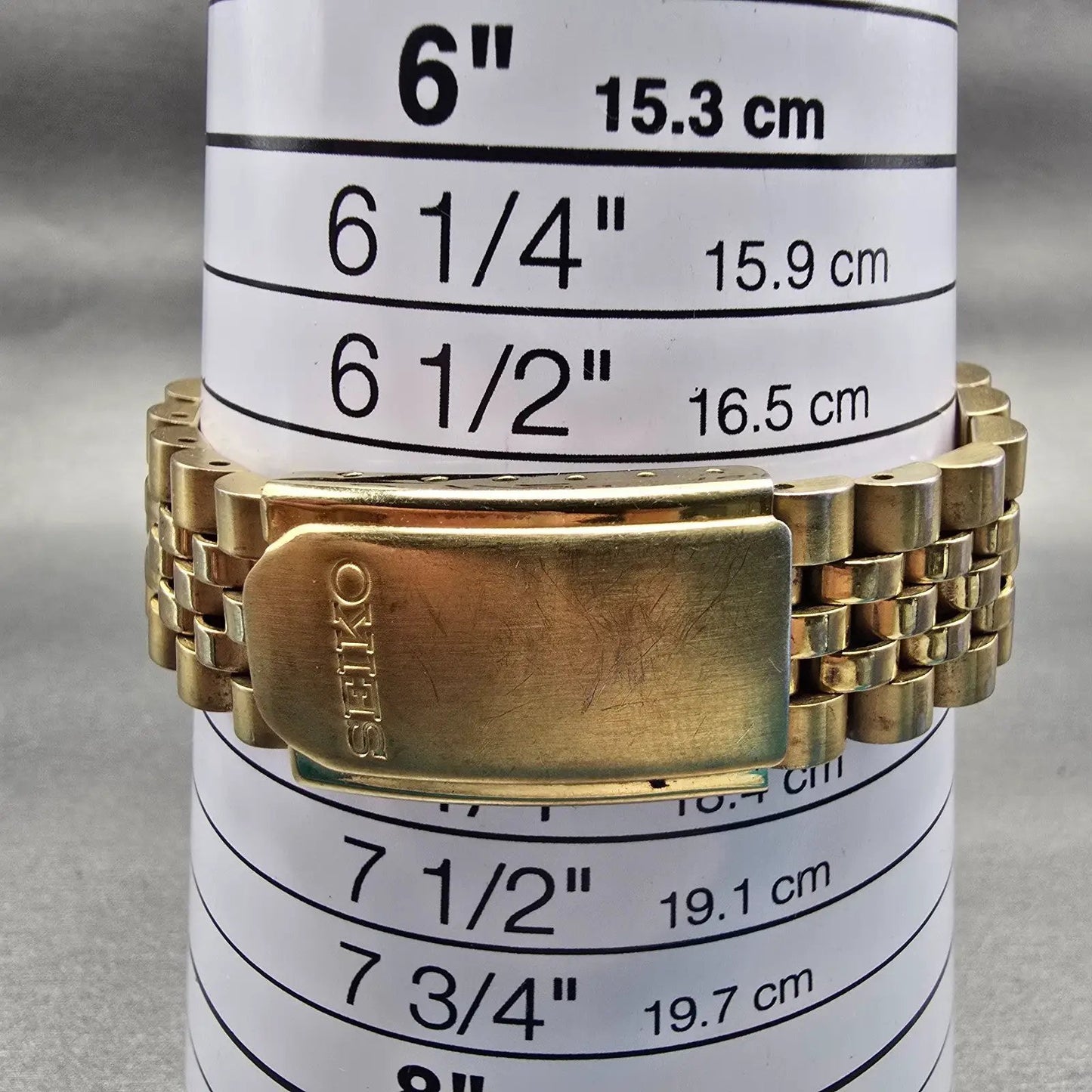Seiko President Watch Men 36mm Black Dial Gold Tone Daydate 7N43-8111 NewBattery9