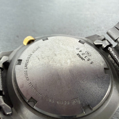 Seiko ALBA Epsilon Dive Watch Men 39mm Black Dial Titanium Daydate Round New Bat9