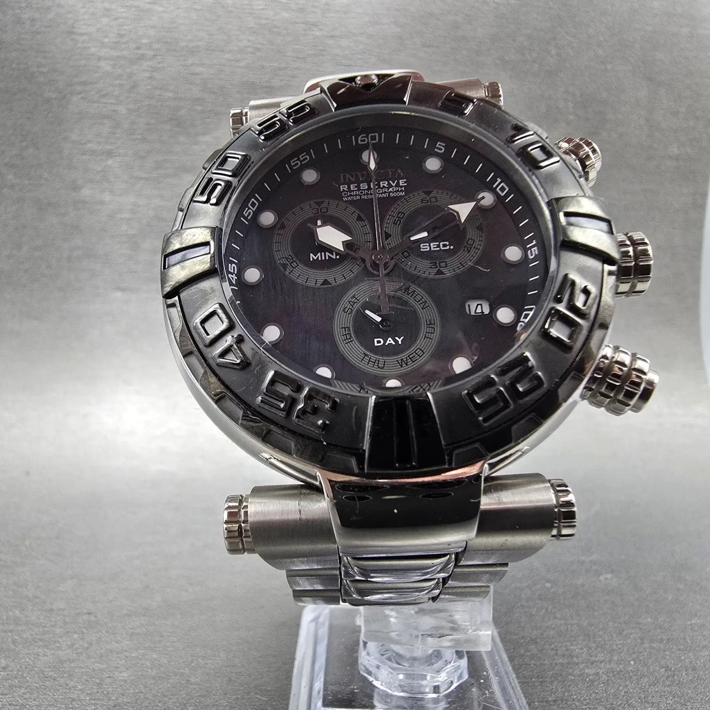 Invicta Reserve Sub Aqua Noma I Chronograph Watch Men 46mm MOP Dial Steel NewBat5