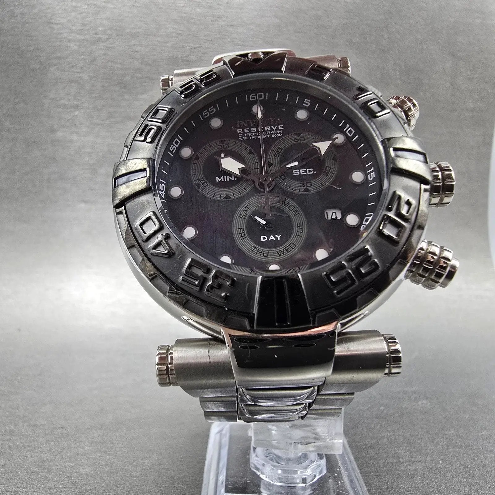 Invicta Reserve Sub Aqua Noma I Chronograph Watch Men 46mm MOP Dial Steel NewBat5
