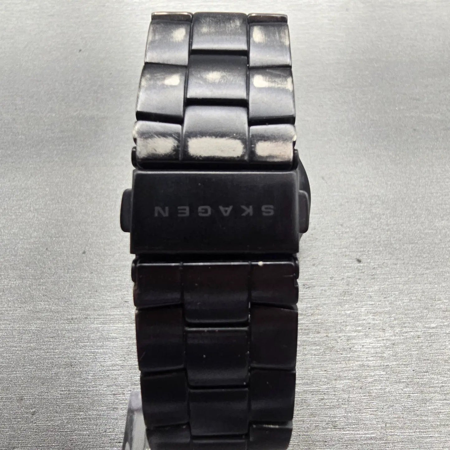 Skagen Watch Men 40mm Black Dial Black Tone Date Titanium Round 801XLTBXB NewBat7