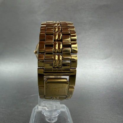 Seiko SX Watch Men 34mm White Dial Gold Tone Round V701-1K00 New Battery7