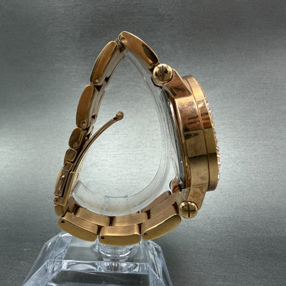 Michael Kors Dylan Chrono Watch Women 42mm Pink Dial Rose Gold MK-5412 New Batt8
