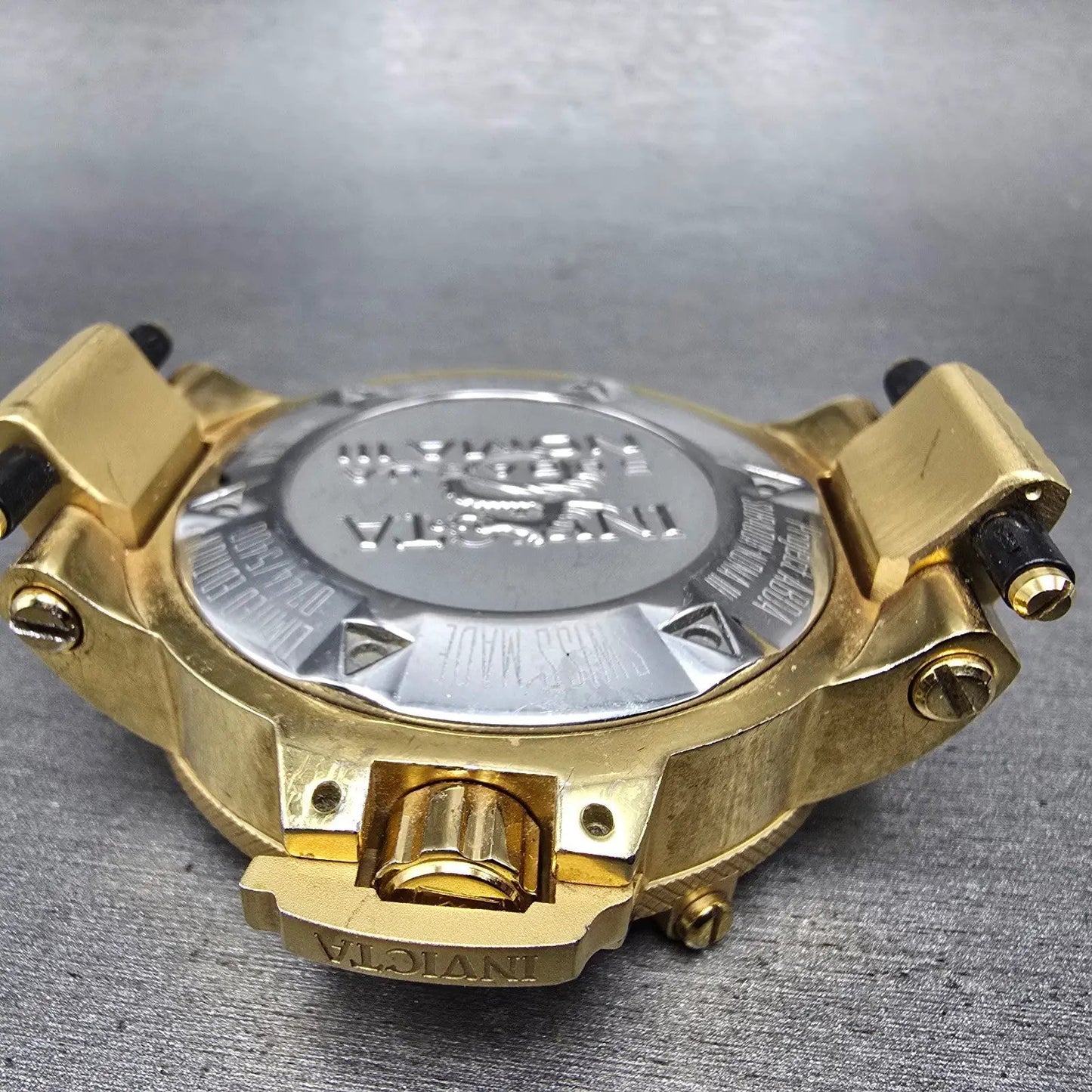 Invicta Sub Aqua Noma III Watch Men 50mm MOP Dial Gold Tone Date 0738 NewBattery9