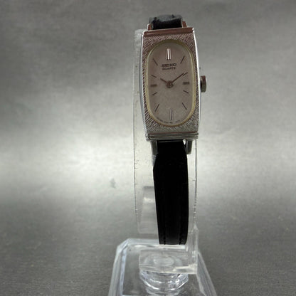 Seiko Tank Watch Women 13mm Silver Dial Silver Tone 1320-6069 New Battery VTG5