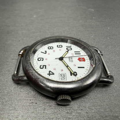 Victorinox Swiss Army Calvary Watch Men 37mm White Dial Black Tone PARTS ABCD6