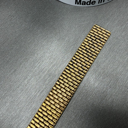 Seiko Galaxy Tank Watch Women 19mm Black Dial Gold Tone PARTS!! 2Y01-5C40 NewBat9