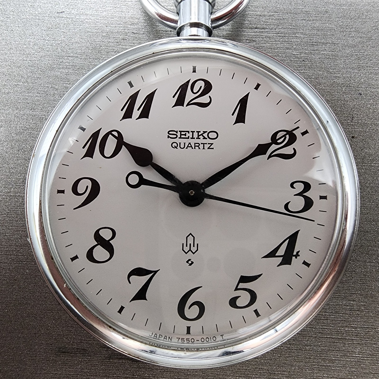 Seiko Pocket Watch Men 50mm White Dial Silver Tone 75500010 PARTS2