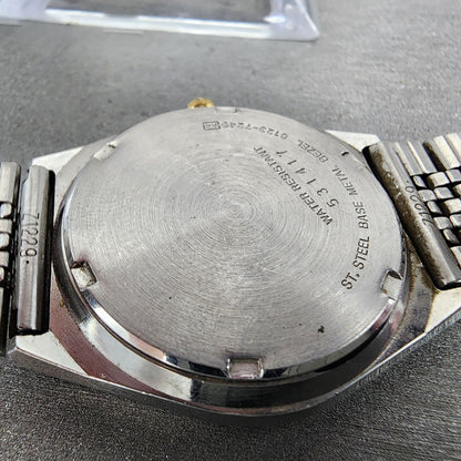 Seiko SQ Watch Men 35mm Gray Dial Two Tone Daydate 8123-7249 PARTS