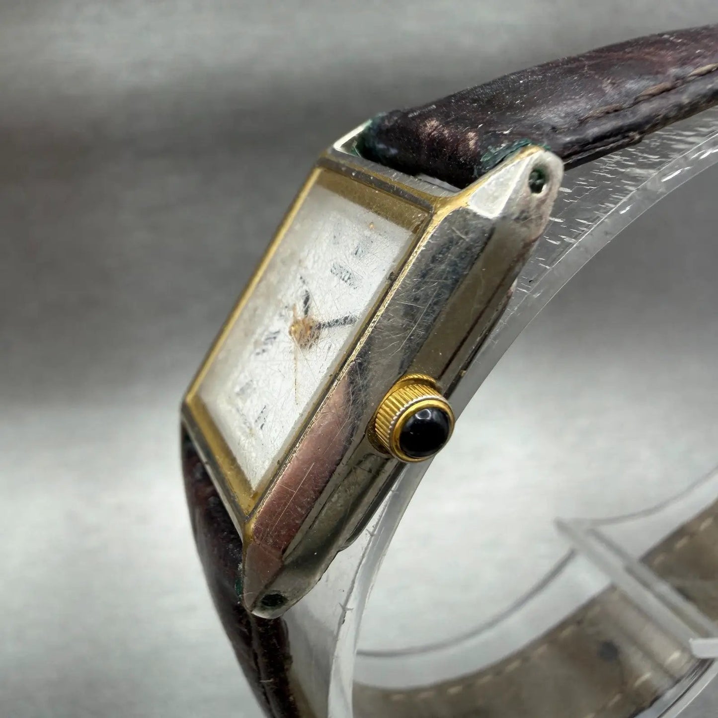 Seiko Tank Watch Women 18mm White Dial Two Tone Rectangle 1N01-5E90 New Battery2