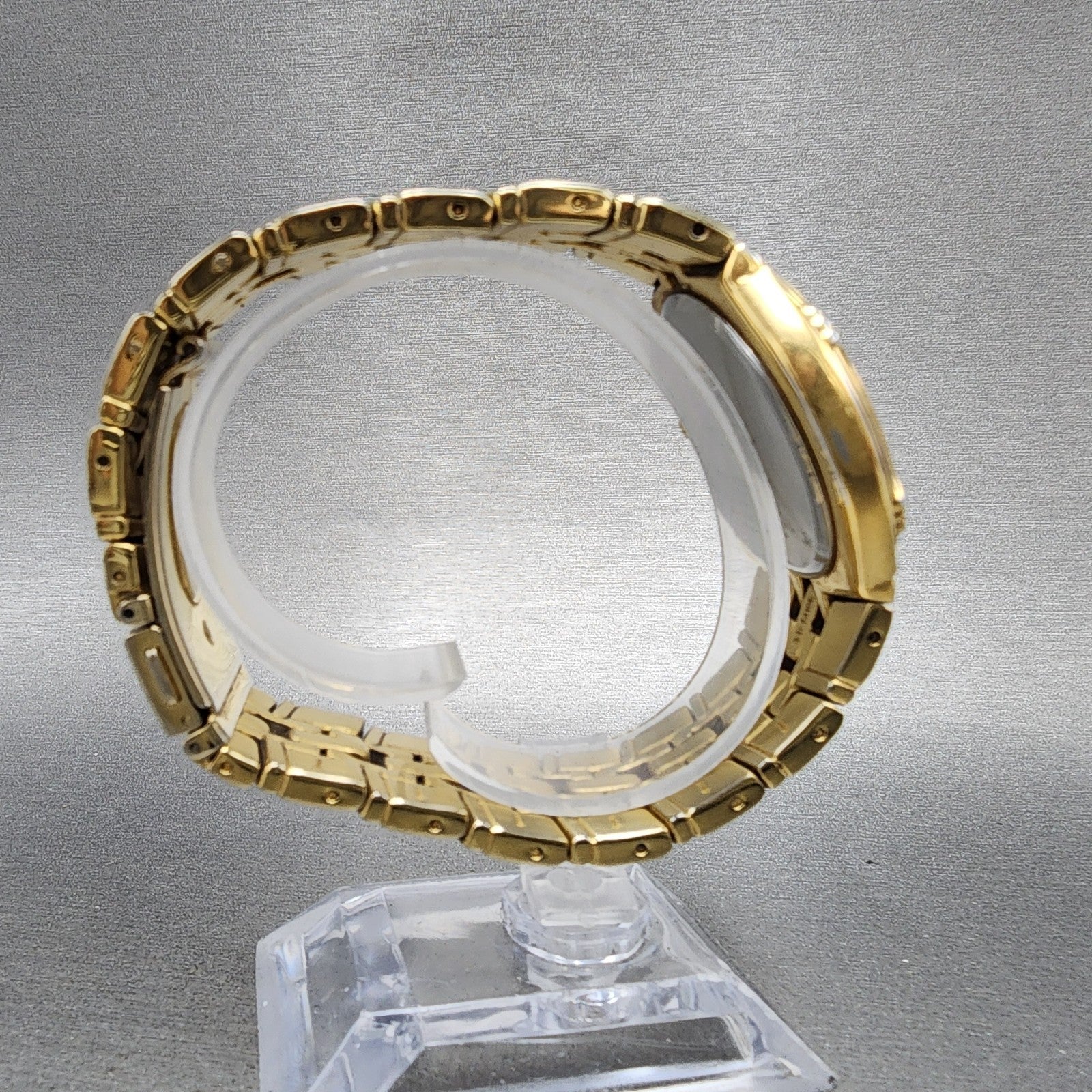 Seiko Watch Men 37mm White Dial Gold Date Round 7N420BD0 New Battery8