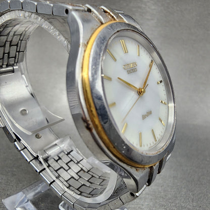 Citizen Exceed EcoDrive Watch Men 35mm White Dial Two Tone A730H09467 PARTS4