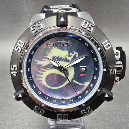 Invicta Subaqua Noma III GMT Watch Men 50mm MOP Dial Steel Date 0876 New Battery0