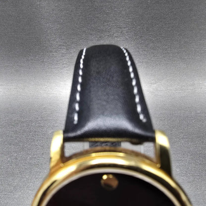 Movado Museum Watch Men 38mm Black Dial Gold Tone Round MO.01.1.34.6002 New Batt5
