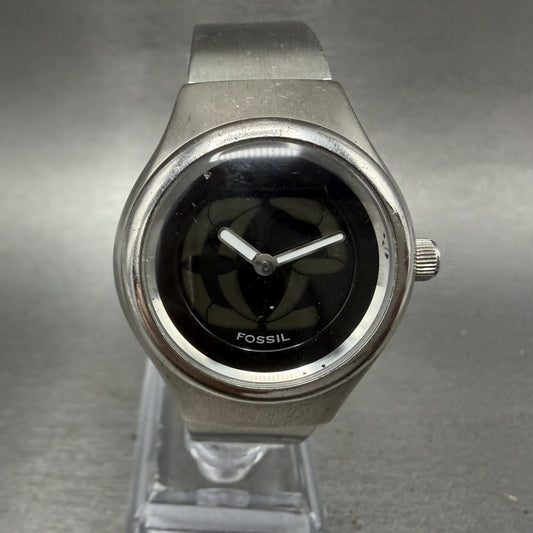Fossil Big Tic Watch Women 31mm Black Dial Steel Round JR-7873 New Battery0