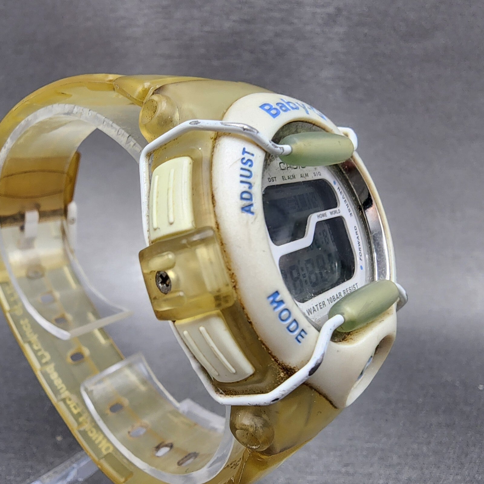 Casio Baby G Watch Women 39mm Digital Clear Case round BGT100 New Battery3