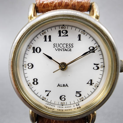 Seiko ALBA Watch Women 25mm White Dial Gold Tone Round V3066390 New Battery1