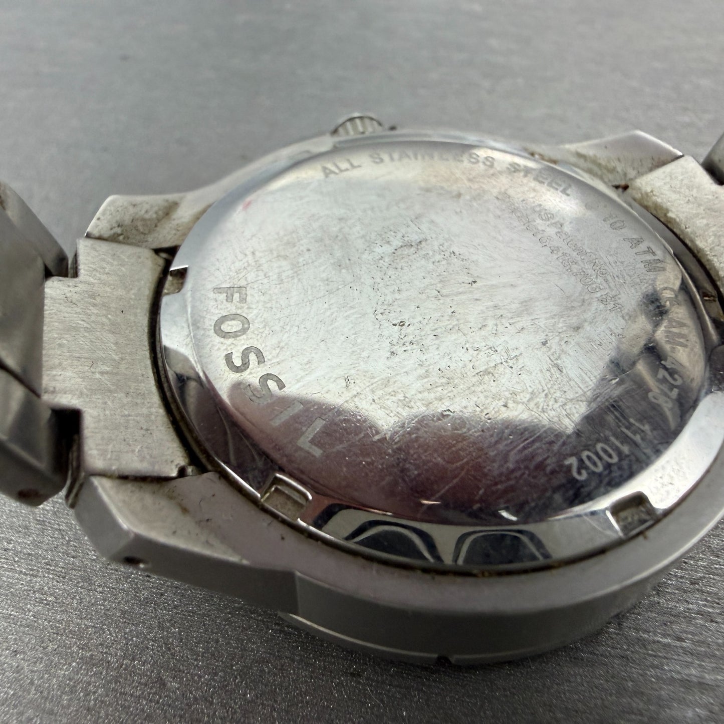 Fossil Dive Watch Men 40mm Blue Dial Steel Date Round AM-4276 New Battery9