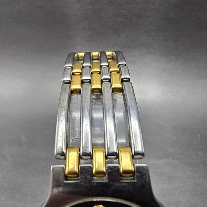 Movado Esperanza Watch Men 33mm Black Dial Two Tone Round 84.19.861 PARTS5