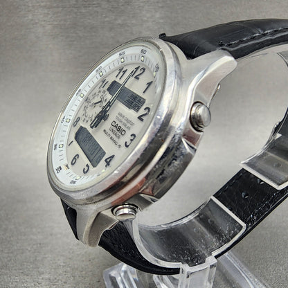 Casio Lineage LCWM300 Watch Men 43mm White Dial Steel Analog Digital Works2