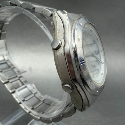 Casio Waveceptor Watch Women 35mm White Dial Silver Tone Analog Digital READ!!!!3