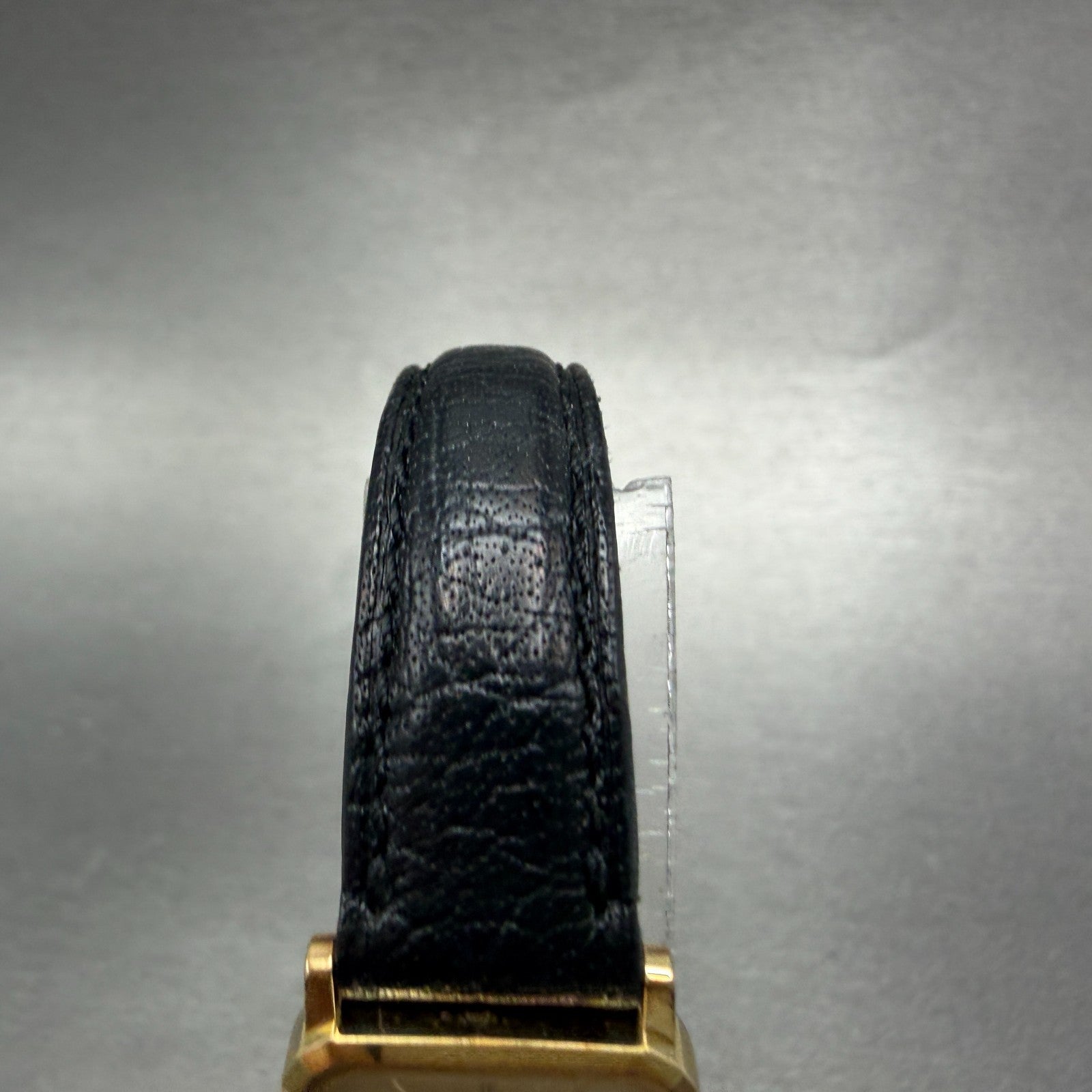 Seiko Exceline Tank Watch Women 19mm Champagne Dial Gold Tone 1221-5720 New Bat94