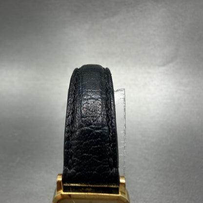 Seiko Exceline Tank Watch Women 19mm Champagne Dial Gold Tone 1221-5720 New Bat94