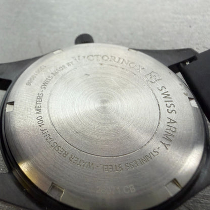 Victorinox Swiss Army Garrison Watch Men 40mm Black Dial Black Case Date NewBatt9