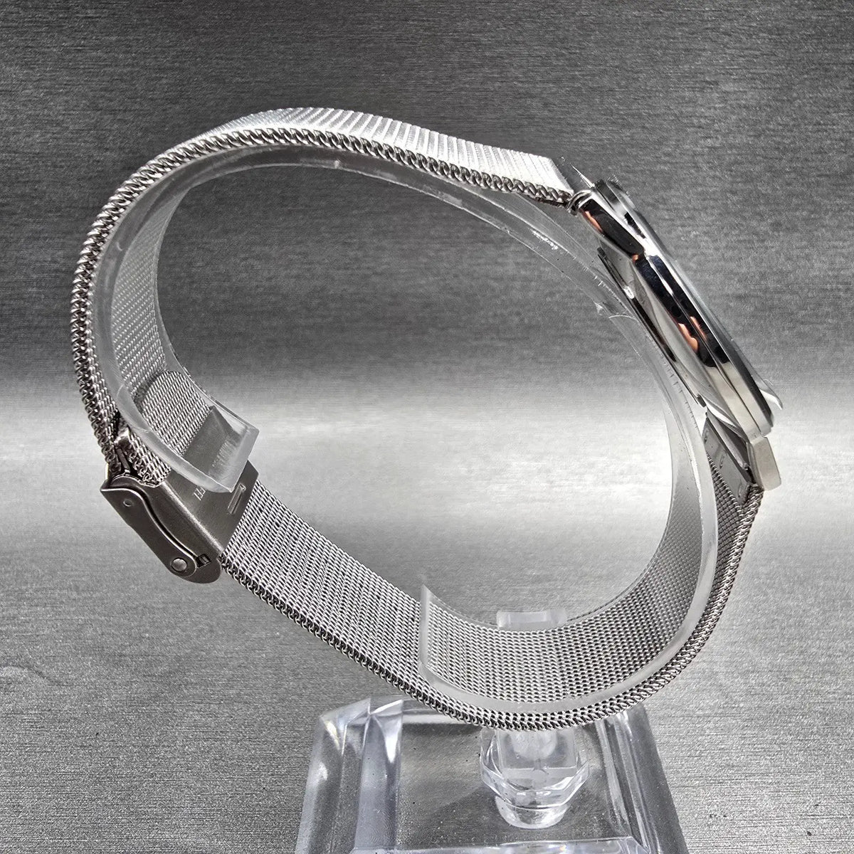 Skagen Chevron Watch Men 33mm Black Dial Silver Tone Round CHEV39LSSB New Batt8