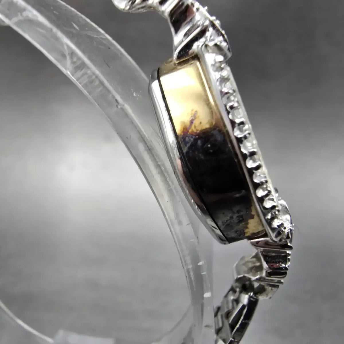 Lucien Piccard Dufonte Watch Women 16mm Champagne Dial Gold Oval New Batt Gems3