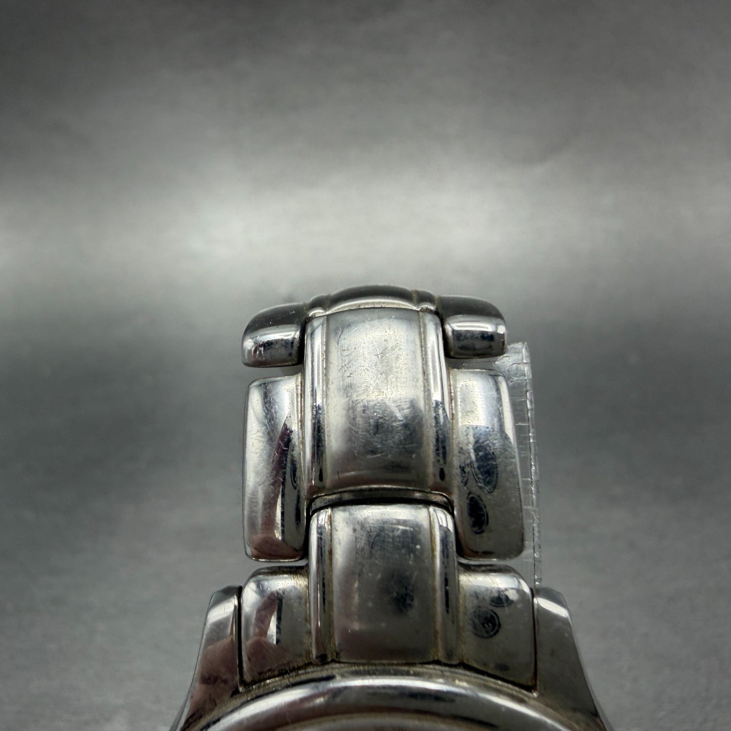 Fendi Orologi Watch Men 35mm Silver Dial Silver Tone Date Round 061-036 New Batt4