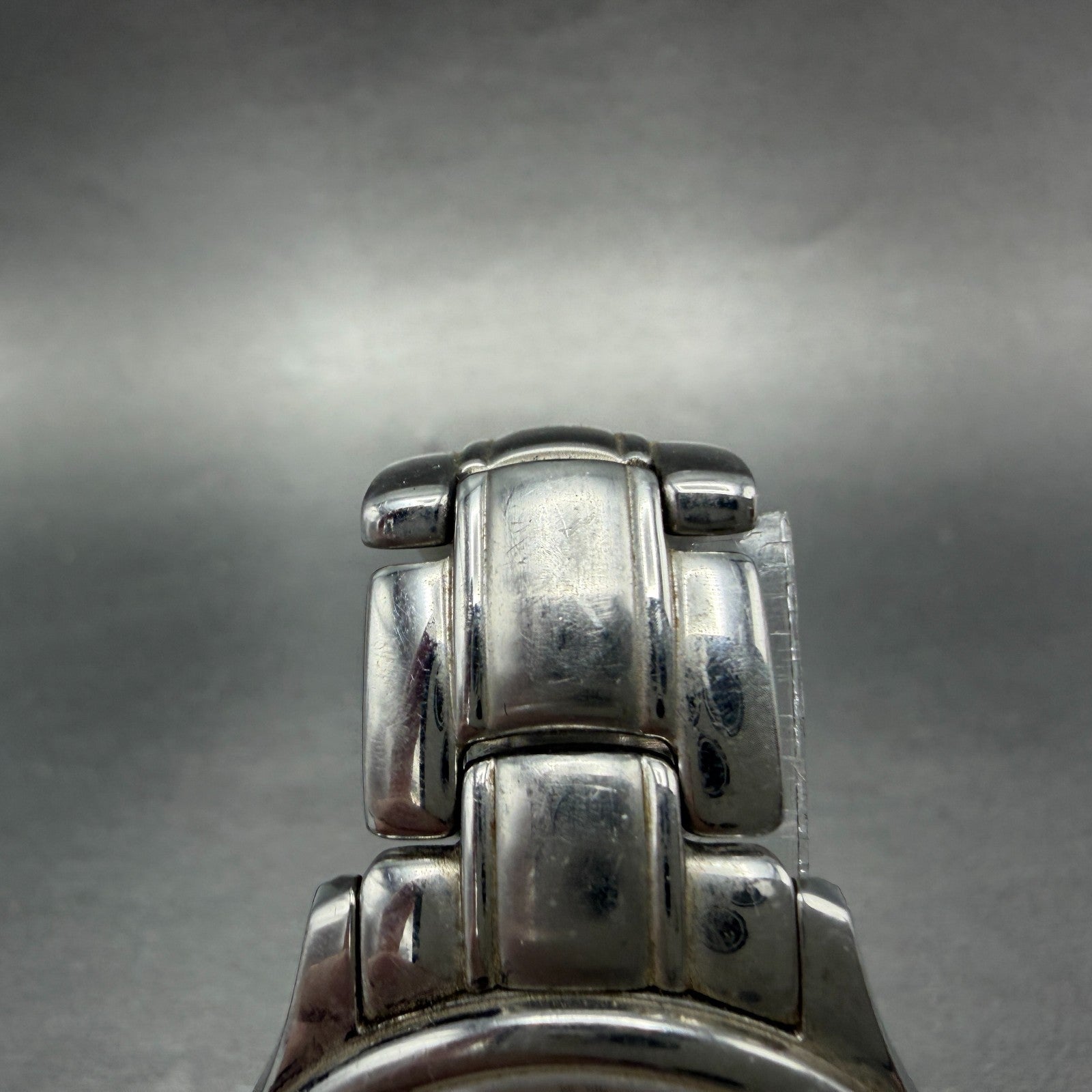 Fendi Orologi Watch Men 35mm Silver Dial Silver Tone Date Round 061-036 New Batt4