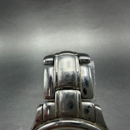 Fendi Orologi Watch Men 35mm Silver Dial Silver Tone Date Round 061-036 New Batt4