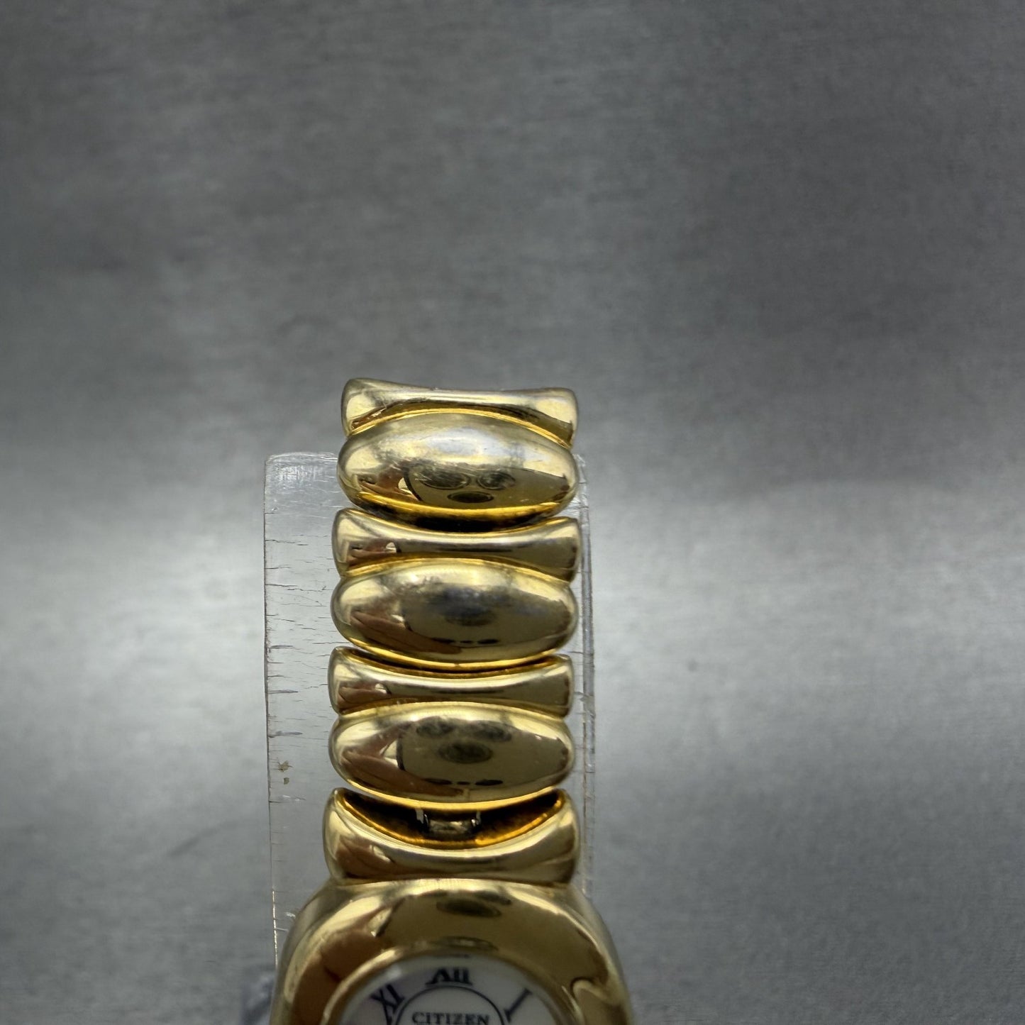 Citizen Watch Women 17mm MOP Dial Gold Tone Oval 3220327365 New Battery4