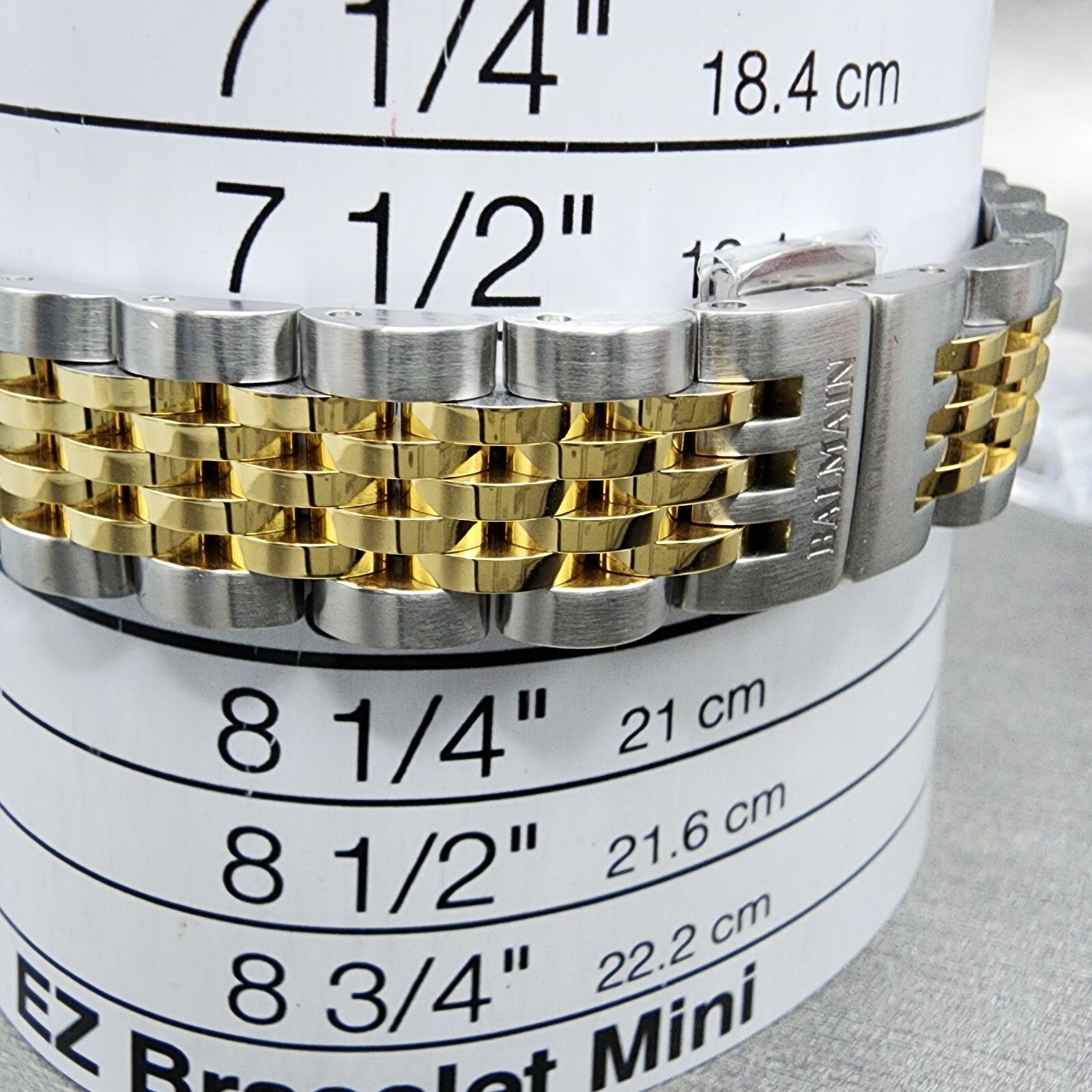 Balmain Classic R Watch Women 34mm MOP Dial Two Tone Date Round Diamond Markers10