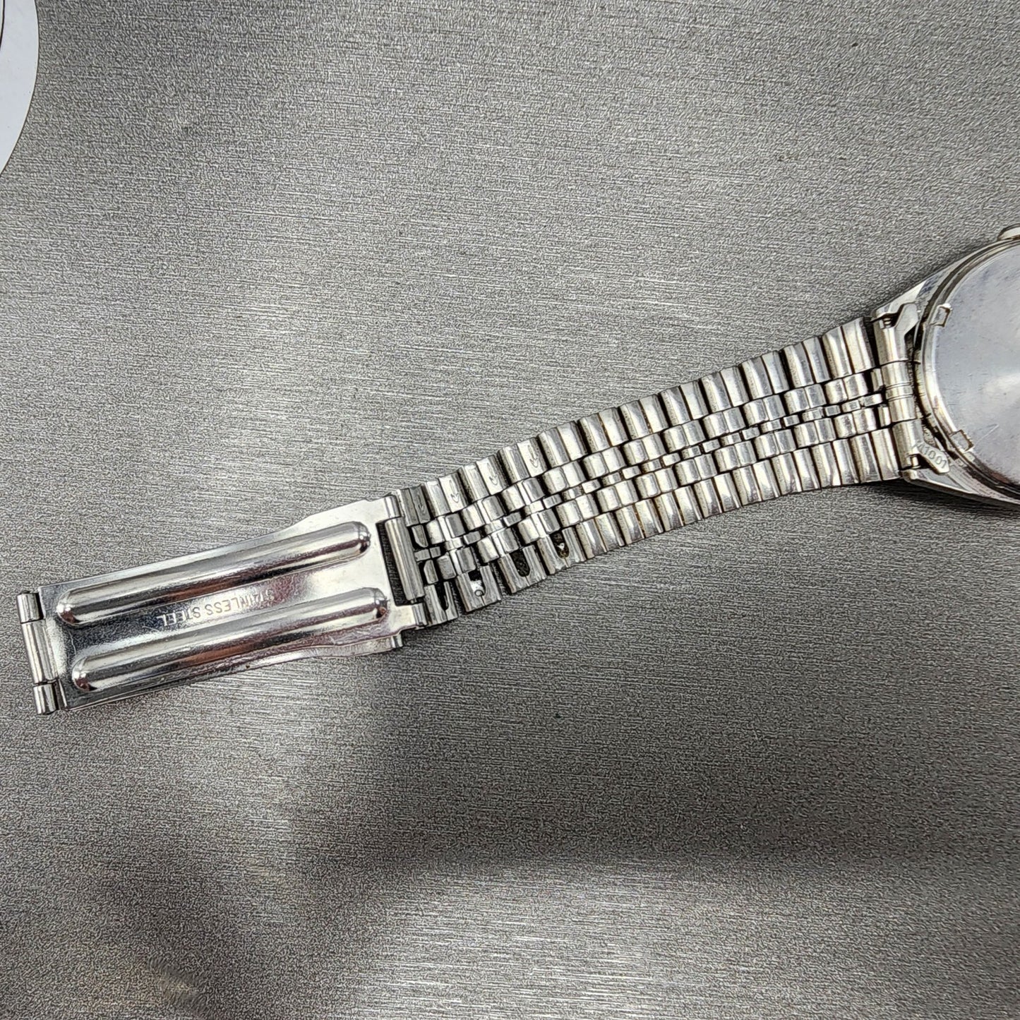 Seiko SQ Watch Men 34mm Blue Dial Steel Daydate Round 81236060 PARTS12