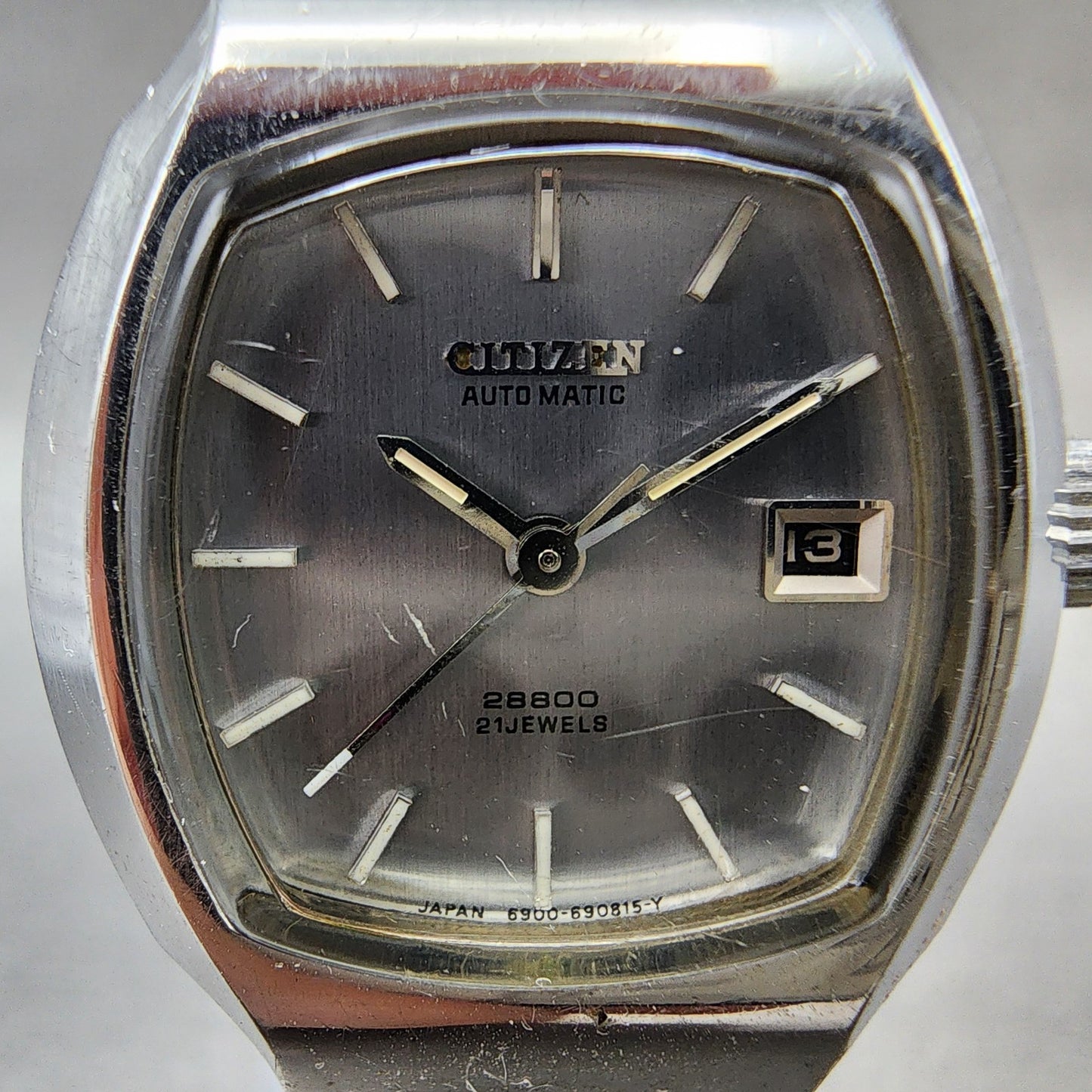 Citizen Automatic Watch Women 26mm Silver Dial Silver Tone Rectangle Runs VTG1