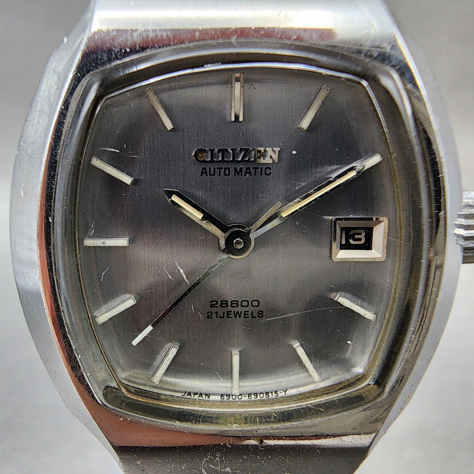 Citizen Automatic Watch Women 26mm Silver Dial Silver Tone Rectangle Runs VTG1