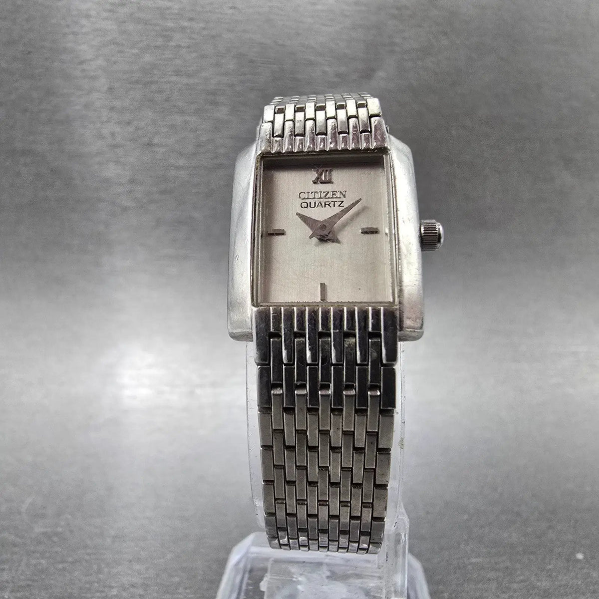 Citizen Tank Watch Women 17mm Silver Dial Silver 5920-S98624 New Battery VTG JP5