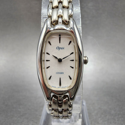 Citizen Opus Watch Women 16mm White Dial Silver Tone 5421F46908 New Battery0