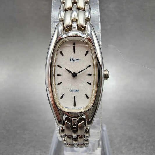Citizen Opus Watch Women 16mm White Dial Silver Tone 5421F46908 New Battery0