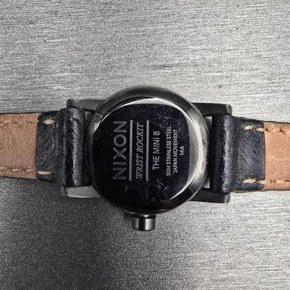 Nixon The Mini B Watch Women 23mm Black Dial Black Tone Round New Battery10
